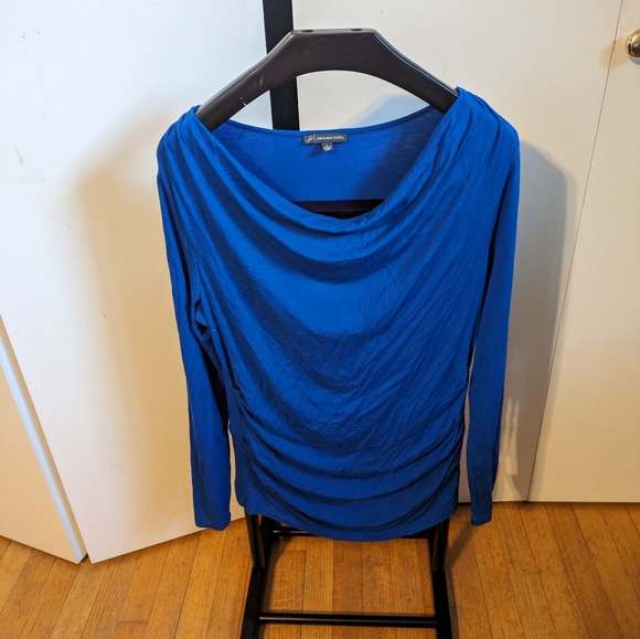 Adrian papel blue long sleep top size large - Picture 2 of 8